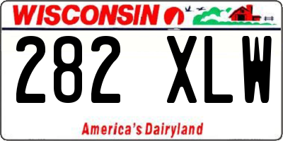 WI license plate 282XLW
