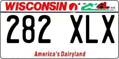 WI license plate 282XLX