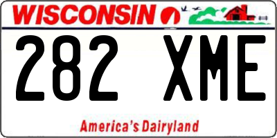 WI license plate 282XME