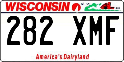 WI license plate 282XMF