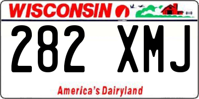 WI license plate 282XMJ