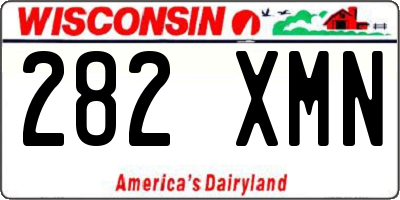 WI license plate 282XMN