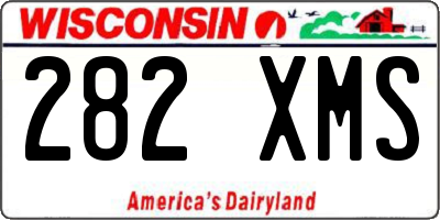 WI license plate 282XMS
