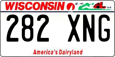 WI license plate 282XNG