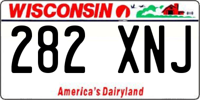WI license plate 282XNJ
