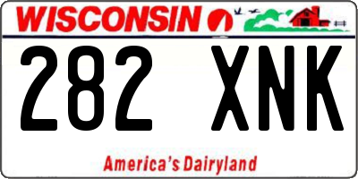 WI license plate 282XNK