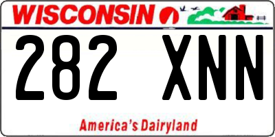 WI license plate 282XNN
