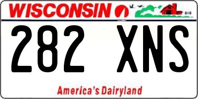 WI license plate 282XNS