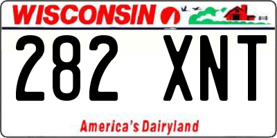 WI license plate 282XNT