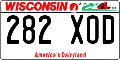 WI license plate 282XOD