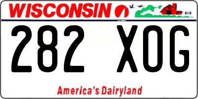 WI license plate 282XOG
