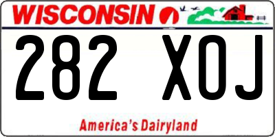 WI license plate 282XOJ