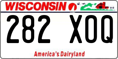 WI license plate 282XOQ