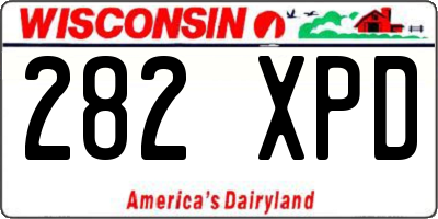 WI license plate 282XPD