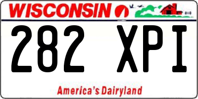 WI license plate 282XPI