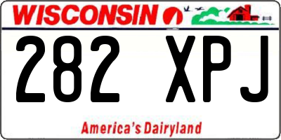 WI license plate 282XPJ