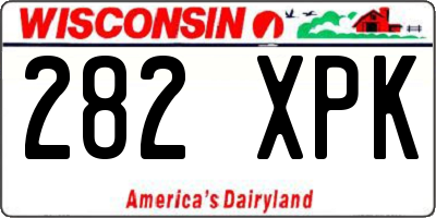 WI license plate 282XPK