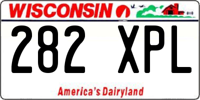 WI license plate 282XPL