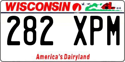 WI license plate 282XPM