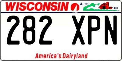 WI license plate 282XPN