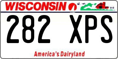 WI license plate 282XPS