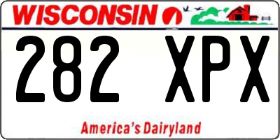 WI license plate 282XPX