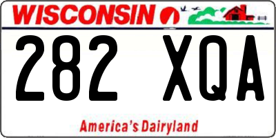 WI license plate 282XQA