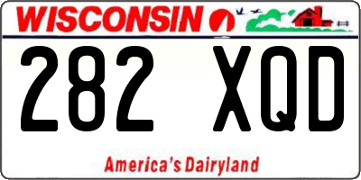WI license plate 282XQD