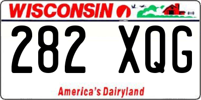 WI license plate 282XQG