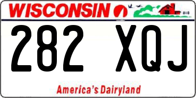 WI license plate 282XQJ