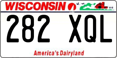 WI license plate 282XQL