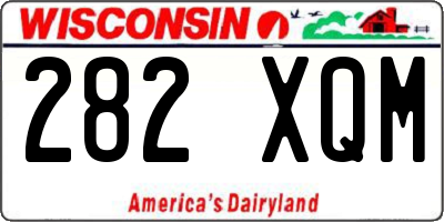WI license plate 282XQM