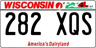 WI license plate 282XQS