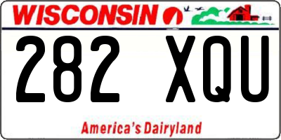 WI license plate 282XQU