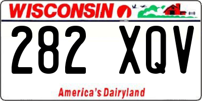 WI license plate 282XQV