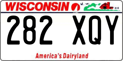 WI license plate 282XQY