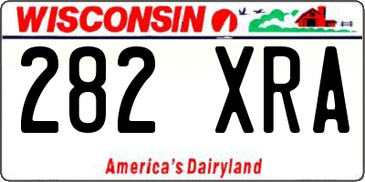 WI license plate 282XRA