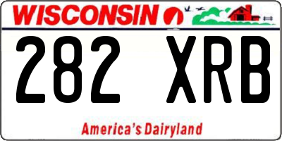 WI license plate 282XRB