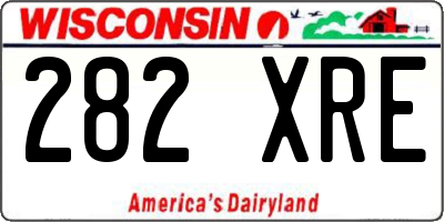 WI license plate 282XRE
