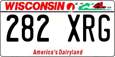 WI license plate 282XRG