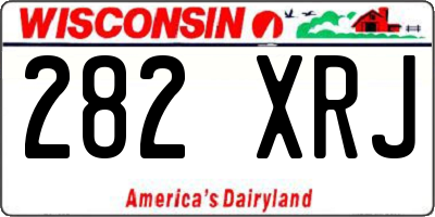 WI license plate 282XRJ
