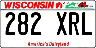 WI license plate 282XRL