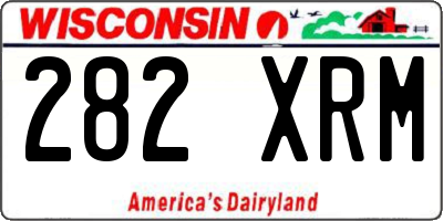 WI license plate 282XRM