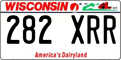 WI license plate 282XRR