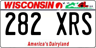 WI license plate 282XRS