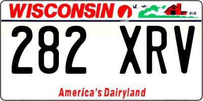 WI license plate 282XRV