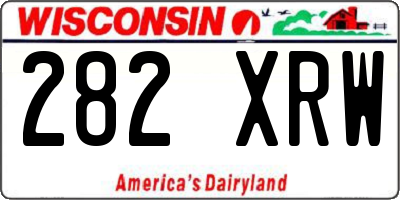 WI license plate 282XRW