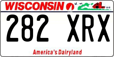 WI license plate 282XRX