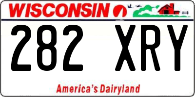 WI license plate 282XRY
