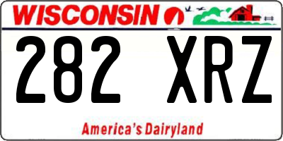 WI license plate 282XRZ